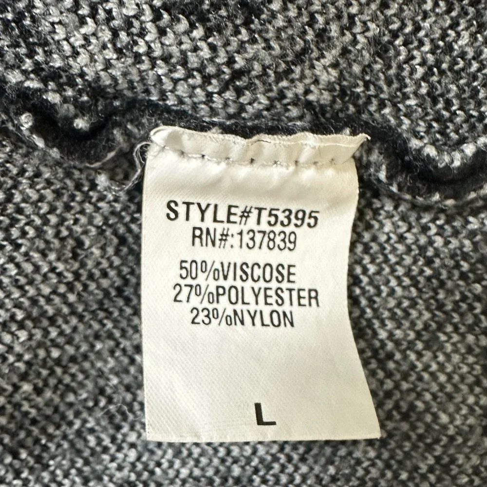 NEW dreamers by debut Viscose Black White Dolman Sleeves Smileys Pullover Top L - Picture 14 of 16